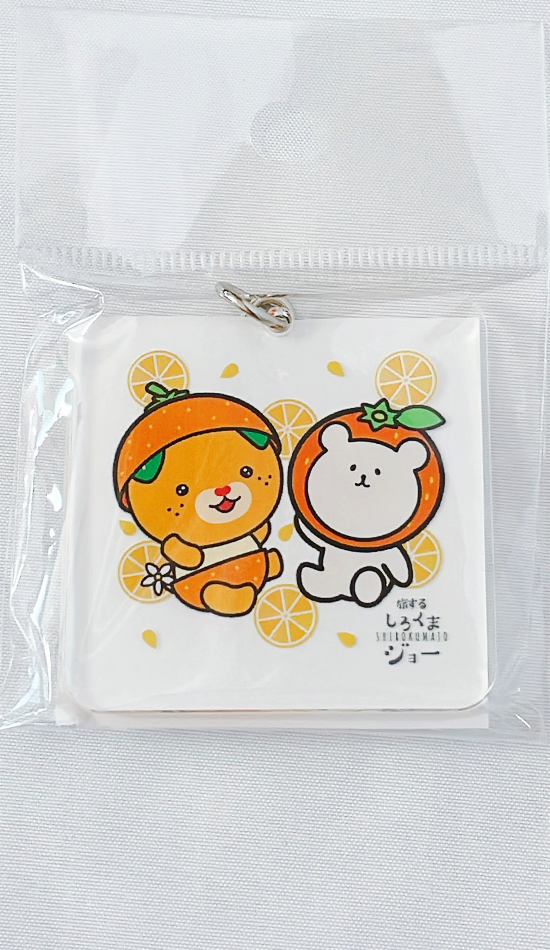 アクリルキーホルダー愛媛みかん四角